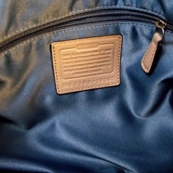 COACH Kristin Spectator Tote #18303, Leather, Grey - Picture 4 of 6